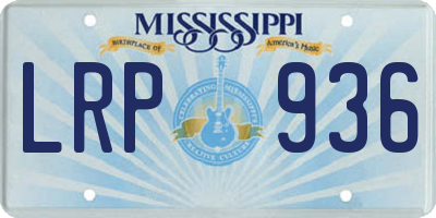 MS license plate LRP936