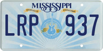 MS license plate LRP937