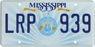 MS license plate LRP939