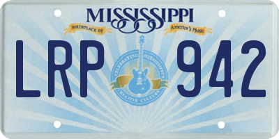 MS license plate LRP942