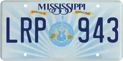 MS license plate LRP943