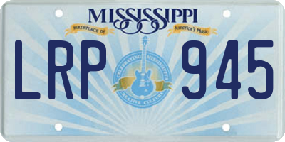 MS license plate LRP945