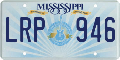 MS license plate LRP946