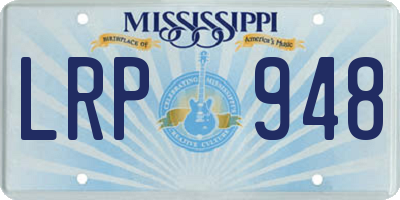 MS license plate LRP948