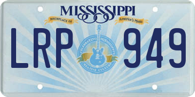 MS license plate LRP949