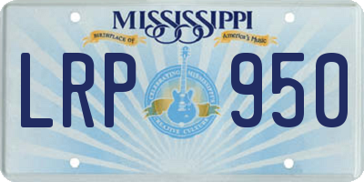 MS license plate LRP950