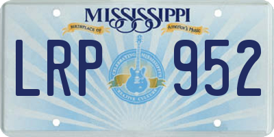 MS license plate LRP952