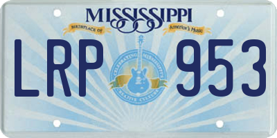 MS license plate LRP953