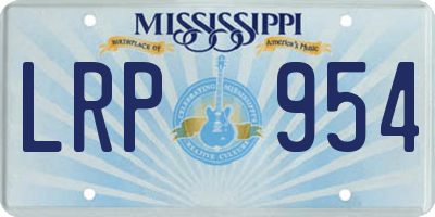 MS license plate LRP954
