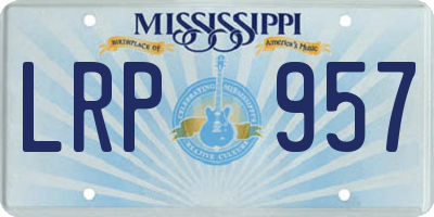 MS license plate LRP957