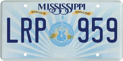 MS license plate LRP959