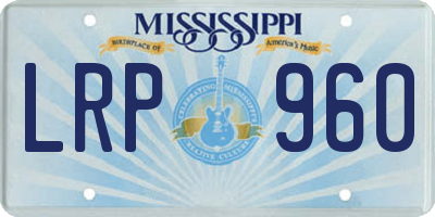 MS license plate LRP960