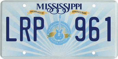 MS license plate LRP961