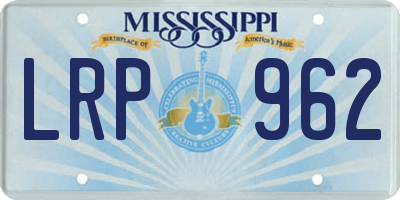 MS license plate LRP962