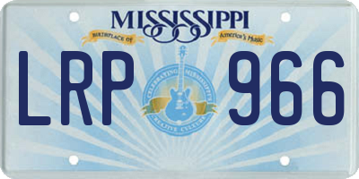 MS license plate LRP966