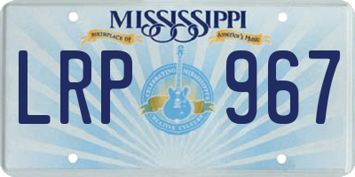 MS license plate LRP967