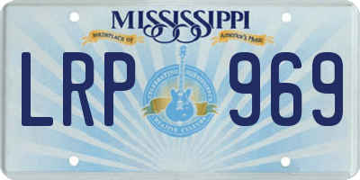 MS license plate LRP969