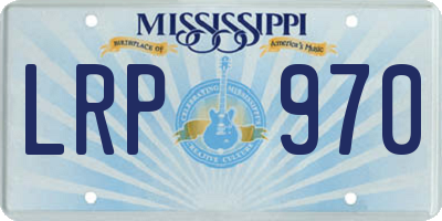 MS license plate LRP970