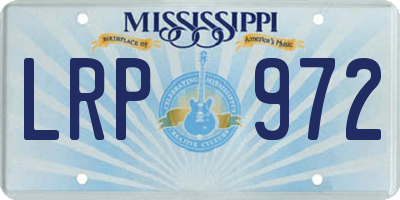 MS license plate LRP972