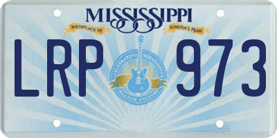 MS license plate LRP973