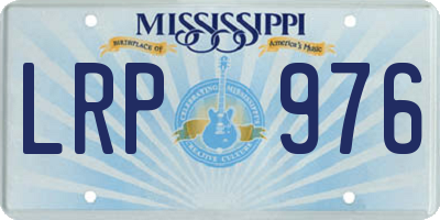 MS license plate LRP976
