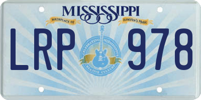MS license plate LRP978