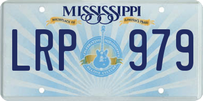 MS license plate LRP979