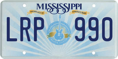 MS license plate LRP990