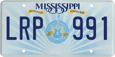 MS license plate LRP991
