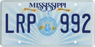 MS license plate LRP992