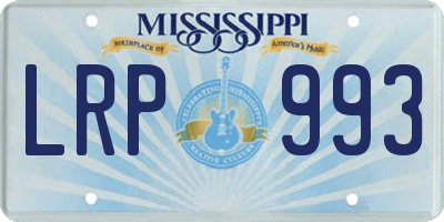 MS license plate LRP993