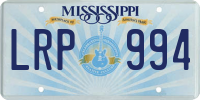 MS license plate LRP994