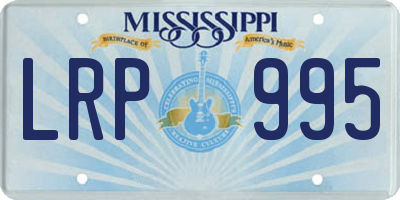 MS license plate LRP995