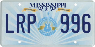 MS license plate LRP996