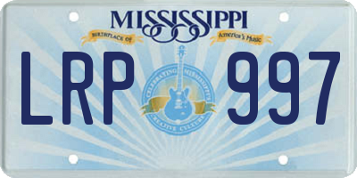 MS license plate LRP997