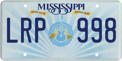 MS license plate LRP998