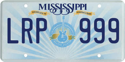MS license plate LRP999