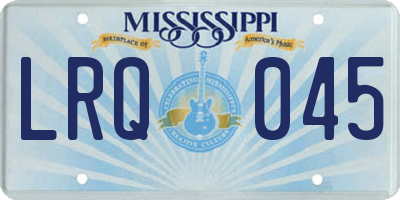 MS license plate LRQ045