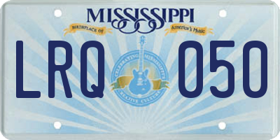 MS license plate LRQ050