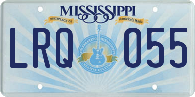 MS license plate LRQ055