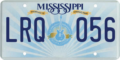 MS license plate LRQ056