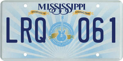 MS license plate LRQ061