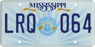 MS license plate LRQ064