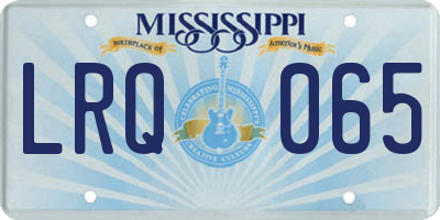 MS license plate LRQ065