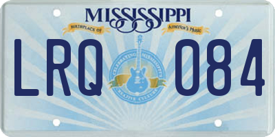 MS license plate LRQ084