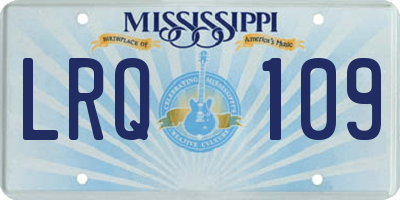 MS license plate LRQ109