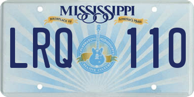 MS license plate LRQ110