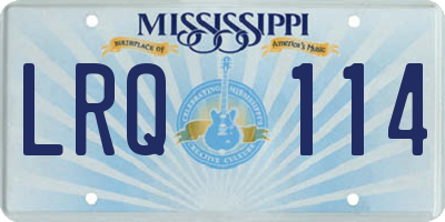 MS license plate LRQ114