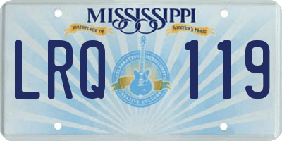 MS license plate LRQ119