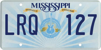 MS license plate LRQ127